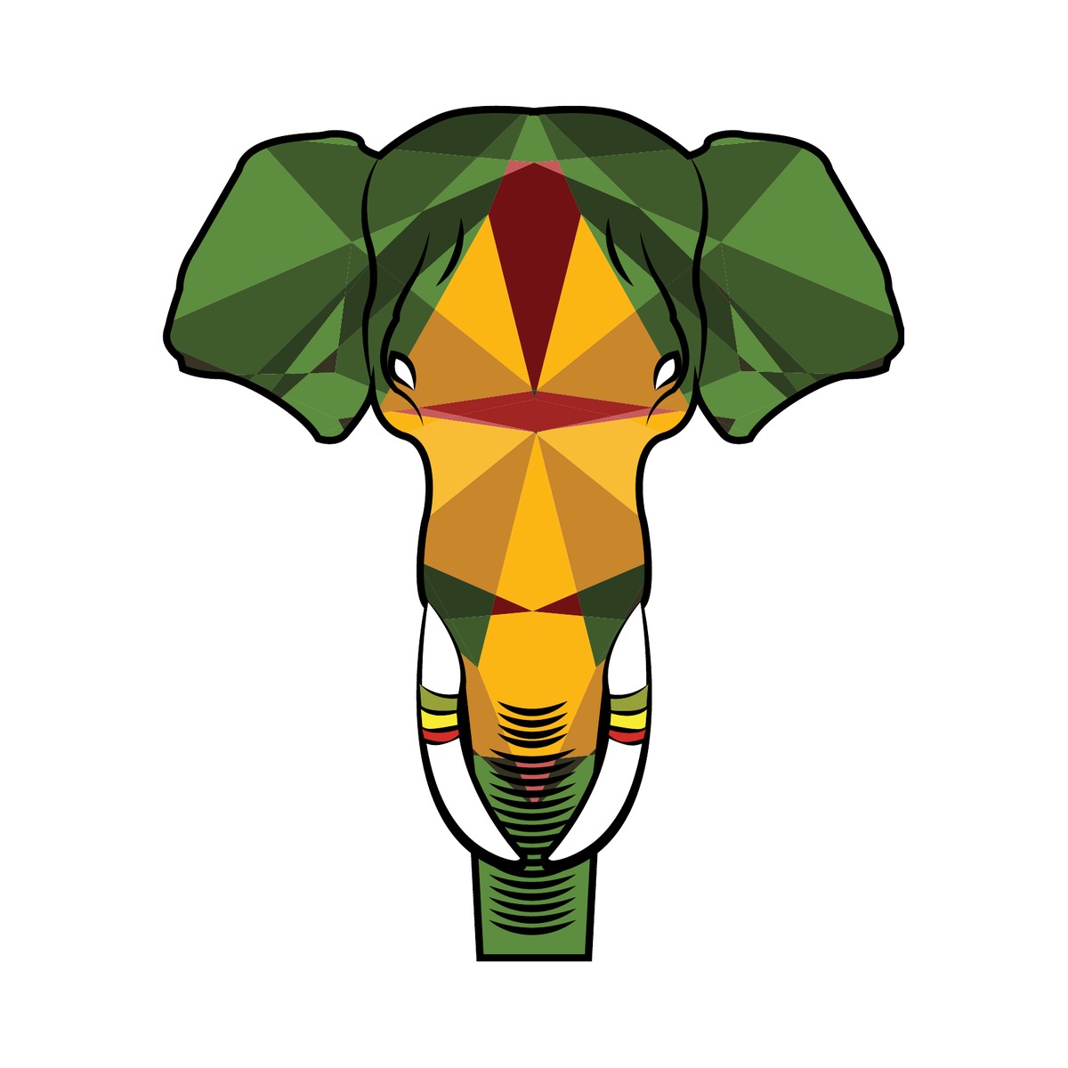 Elephant Farmah low-poly artwork — Modern High Animal Collection