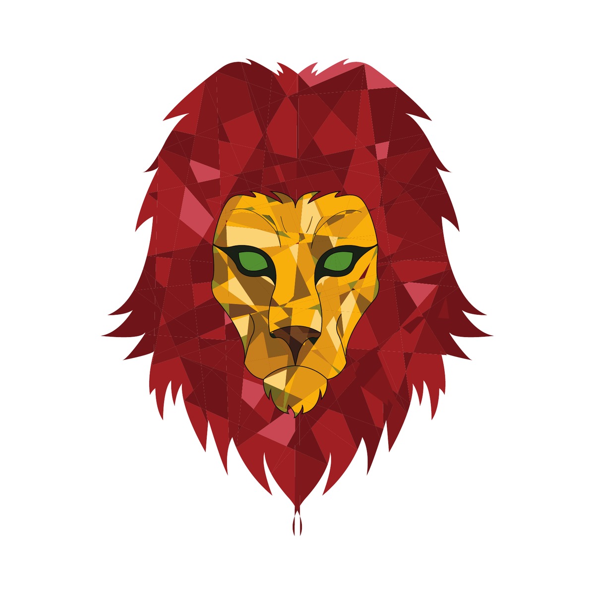 King Lion low-poly graphic — Modern High Animal Peace Culture collection
